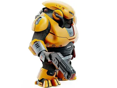 ALIEN TROOPER X-6  Rigged for Unreal Engine - Unity - MIXAMO 3D model