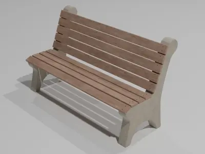 Street bench 3D model