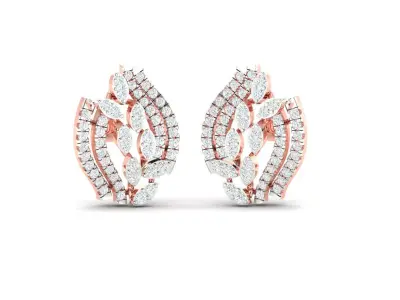 Women Earrings 3dm STL OBJ FBX Renders Details 3D print model 3