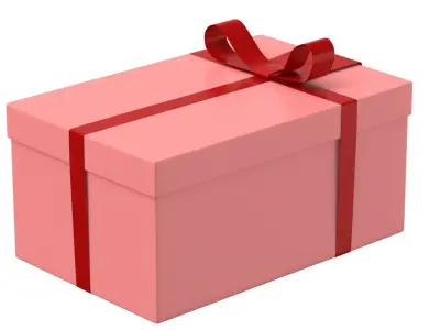Gift box v4 3D model