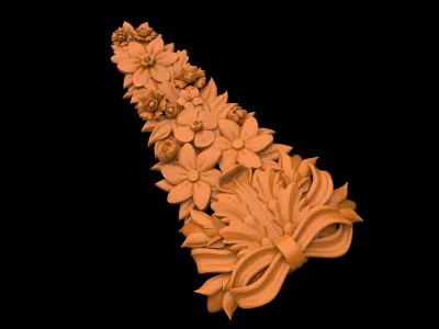 Carved decor CNC 3D print model  3D print model