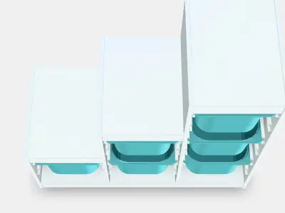 TROFAST Storage combination 50 Low-poly 3D model