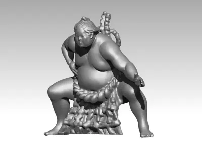Sumo wrestling 3D print model