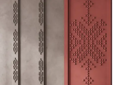 68 Mosaic Headboard 3D model