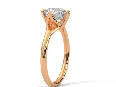 solitaire ring with detail images and 360 render videos 104 3D print model