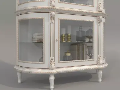 Classic Display Cabinet and Decoration 13 3D model