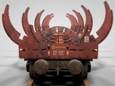 Custom Loads Cargo Wagon 3D model