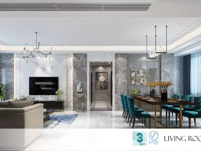 Modern living room style 3D model