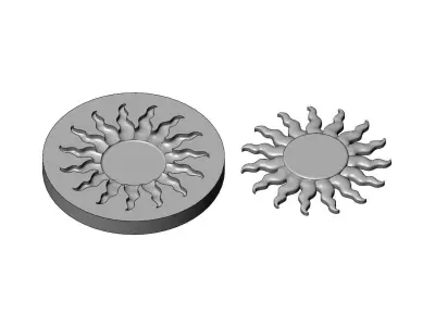 Mold sun onlay relief 3D print model