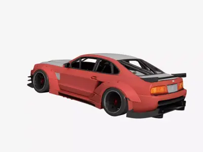 Street Racing Car 3D Model High Performance Urban Sports 03 3D model