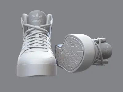 Adidas Zestra high-top sneakers 3 Low-poly 3D model