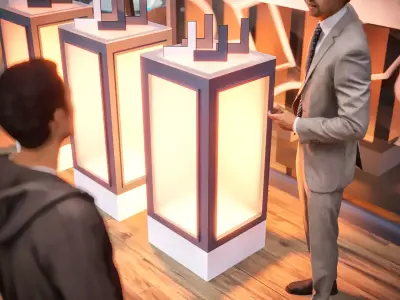 3dmodel exhibition Low-poly 3D model