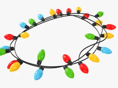 Glowing lights Christmas  3D model