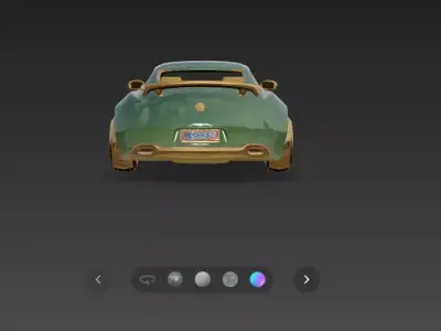 Luxury Jade  Gold Mercedes Benz AMG Jeweled Collector 3D Model Low-poly 3D model