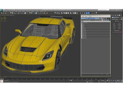 Sports Car Generic Simple Interior 3D model
