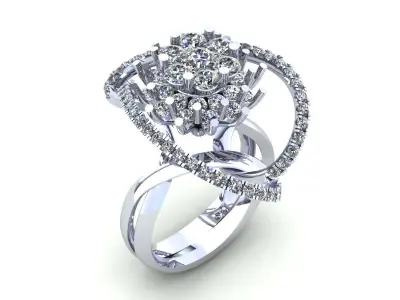 Fashion Wedding Ring 378 3D print model
