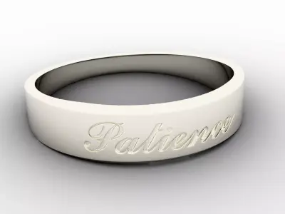 Patience Female Ring Silver 3D print model