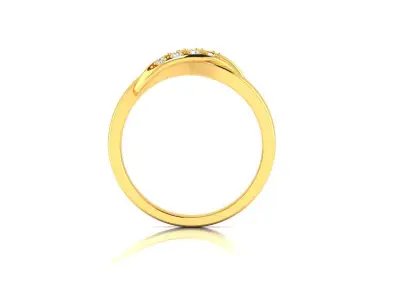 Band 3dm Render Details diamond ring gold 3D print model 5
