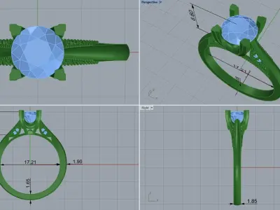 gold ring code 33 3D print model