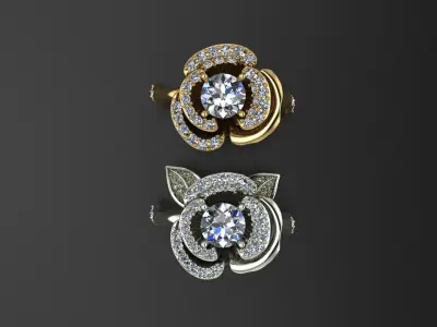 Rose ring 3D print model