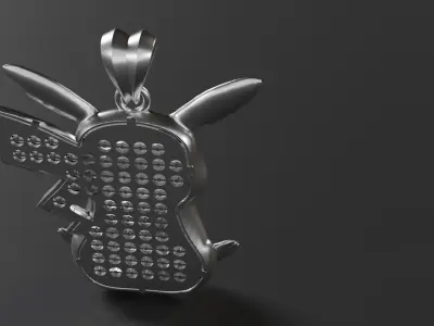 Pikachu pendant medal 3D print model