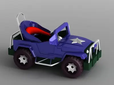 Recreational Toy go-karts playground equipment cars kart car  3D model