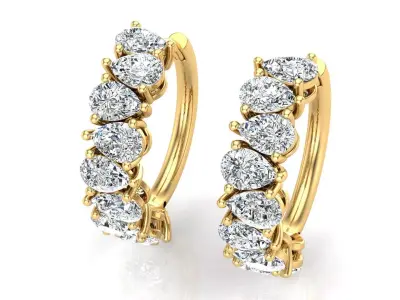 Pear Basket Earring 3D print model