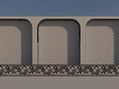 Bar with Mirror Work 3D model