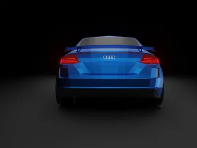 Audi TT RS 2020 low poly 3D model Low-poly 3D model