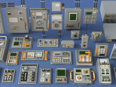 Control Panel 1 - 30 pieces 3D model