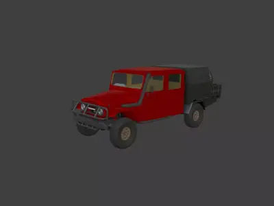 45 Series Land Cruiser Low-poly 3D model