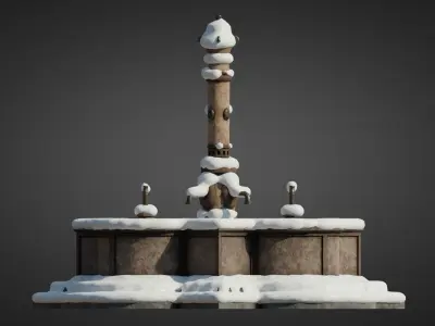 German water fountain  3D model