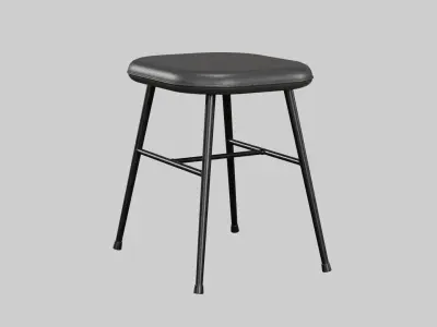 Spine Metal Base Stool-Model 1938 v-01 Low-poly 3D model