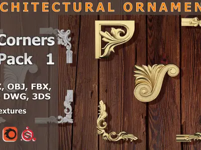 5 Corners Ornamental Pack 1 3D model