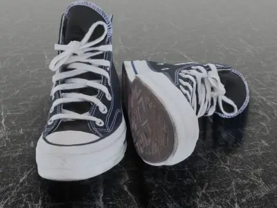 CONVERSE ALL STAR 3D SHOES Low-poly 3D model