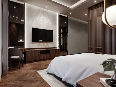 Bedroom Interior Blender - Fbx - Obj 3D model