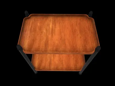 Tray Side Table Low-poly 3D model