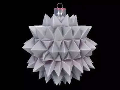 Geometric Starburst Christmas Ornament 3D print model