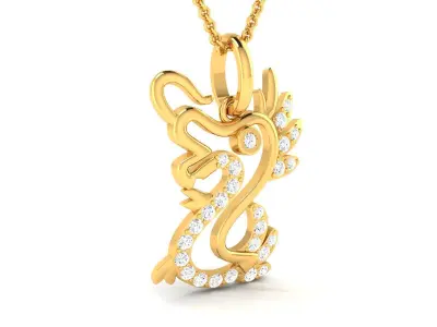 Women Pendant 3DM STL OBJ FBX Render Details 3D print model 11