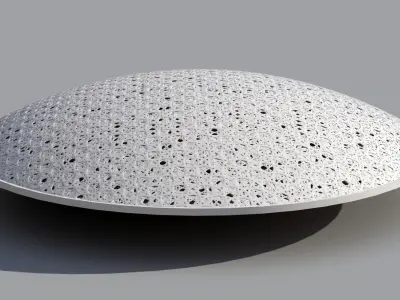 The Louvre abu dhabi museum art  with 2 Different Dome design 3D print model