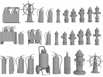 extinguisher Low-poly 3D model