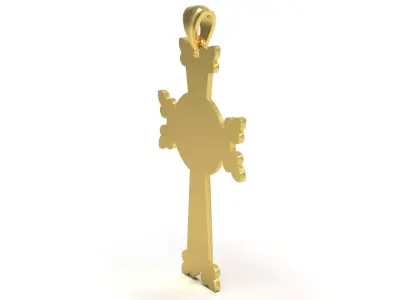 gold Cross design stl 3dm Pendant Model gp0477 3D print model