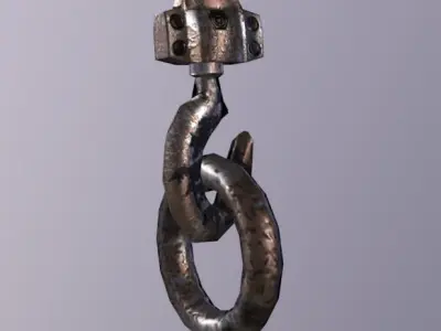 Old Rust Chain Low-poly 3D model
