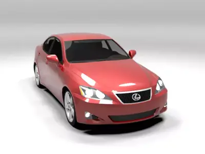 LEXUS IS 2007 LOWPOLY Low-poly 3D model