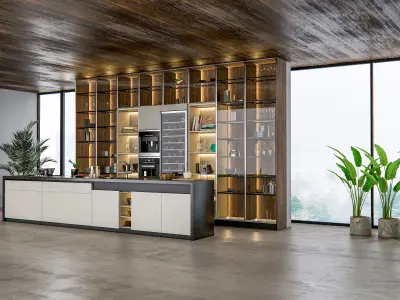 Kitchen Modern interior 0037  3D model