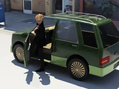 CarToon Basic Car Wagon 3D model