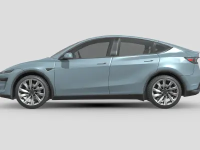 Tesla Model Y 2025 Low-poly 3D model