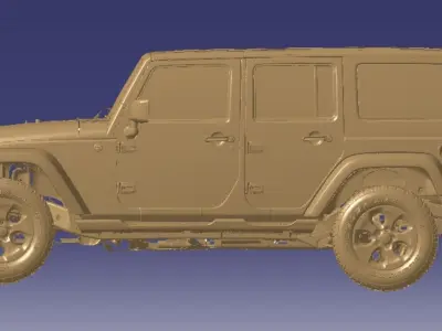 Jeep Wrangler Unlimited Sahara 2013 Vehicle 3d scan model  3D model