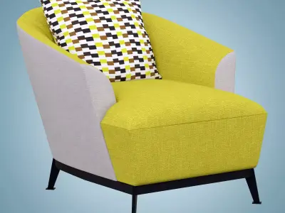 Roche Bobois Orlando Armchair 3D model