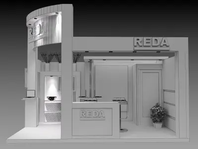 Booth Exhibition Stand a459a 3D model